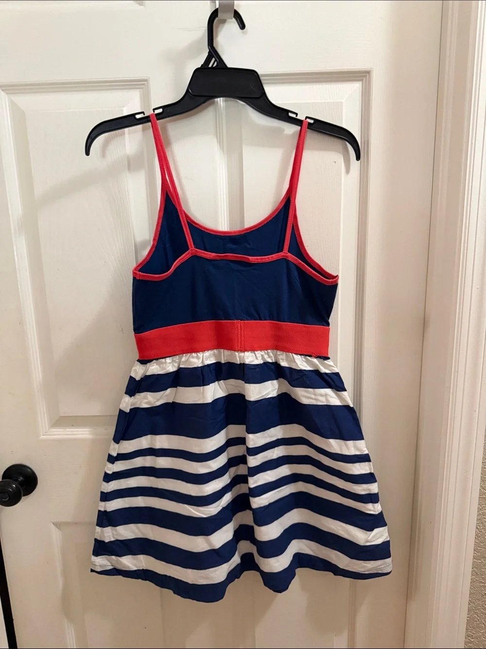 Children’s Place Girls Navy and Coral Striped Sundress - Kid's Summer Dress - Picture 2 of 3